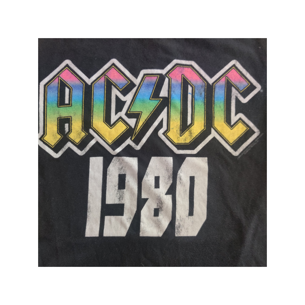 VINTAGE ROCKWARE AC/DC T-PAITA (S)