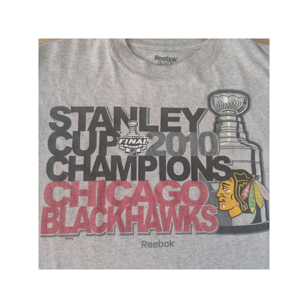 VINTAGE REEBOK STANLEY CUP 2010 T-PAITA