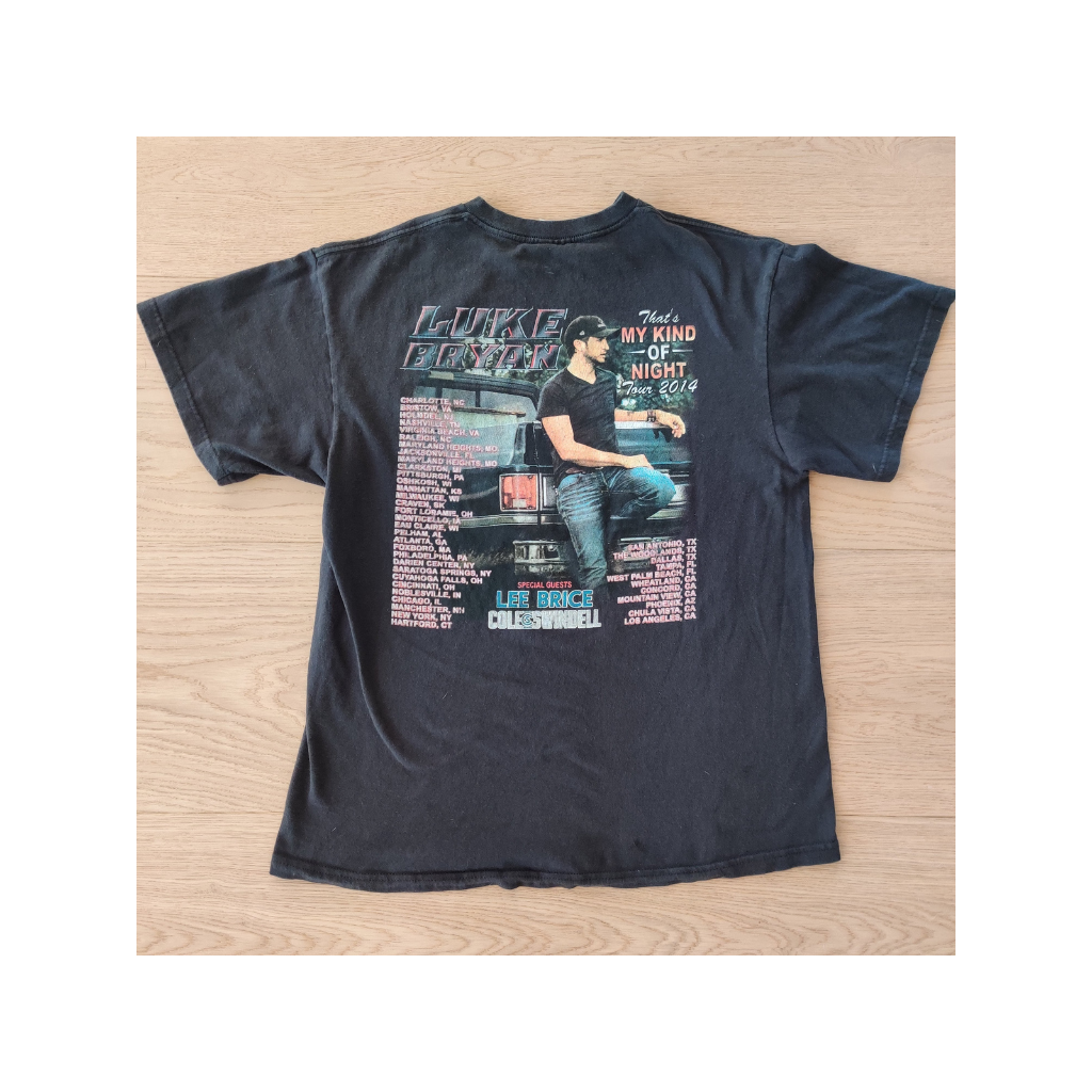 VINTAGE LUKE BRYAN T-PAITA (L)