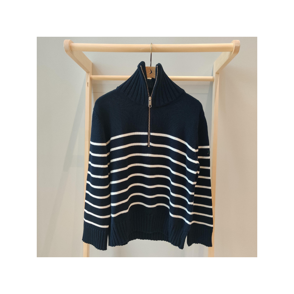 YSTIKSET: Boom Halfzip Striped Sweater (M)
