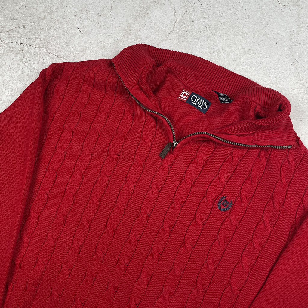 CHAPS VINTAGE 1/4 ZIP NEULE (3XL)